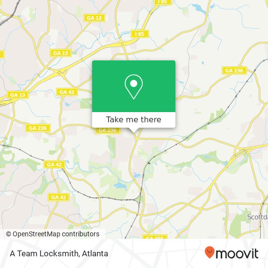 A Team Locksmith map