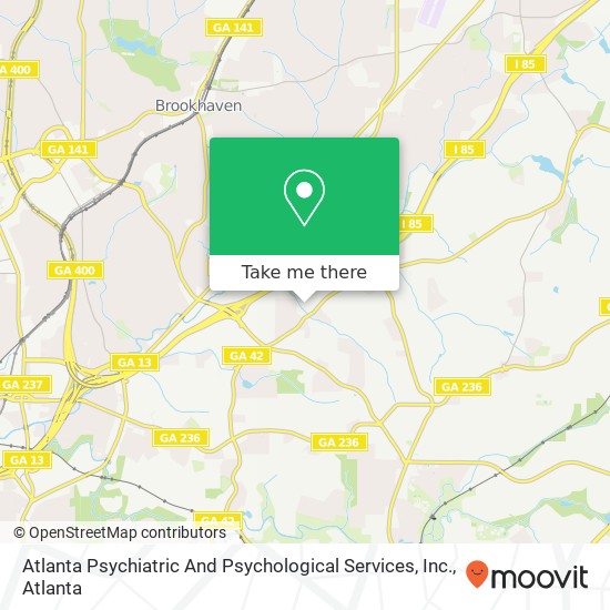 Atlanta Psychiatric And Psychological Services, Inc. map