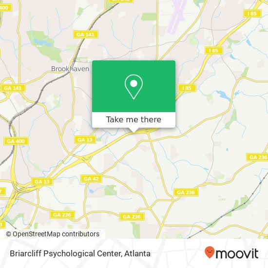 Mapa de Briarcliff Psychological Center