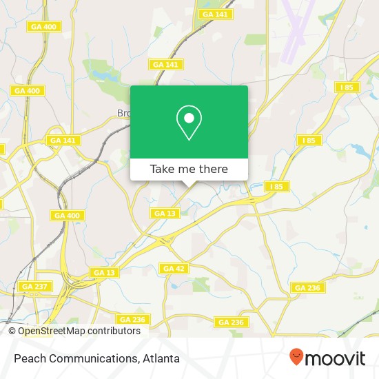 Mapa de Peach Communications