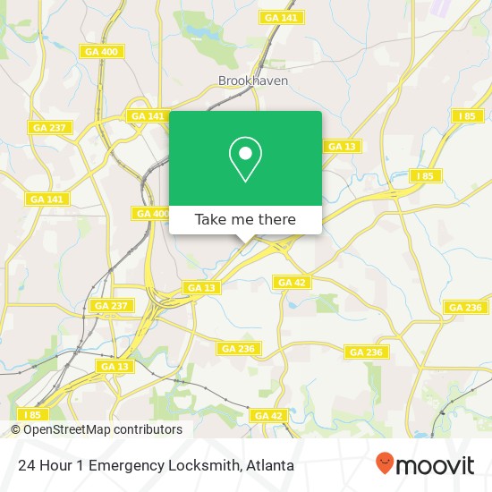 Mapa de 24 Hour 1 Emergency Locksmith