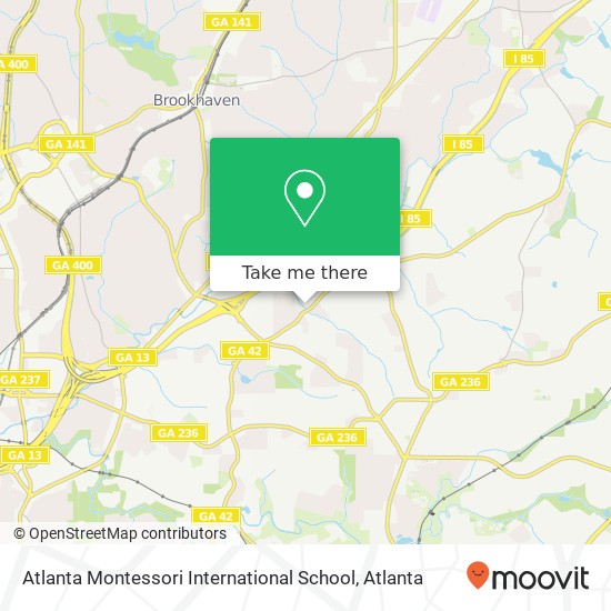 Mapa de Atlanta Montessori International School