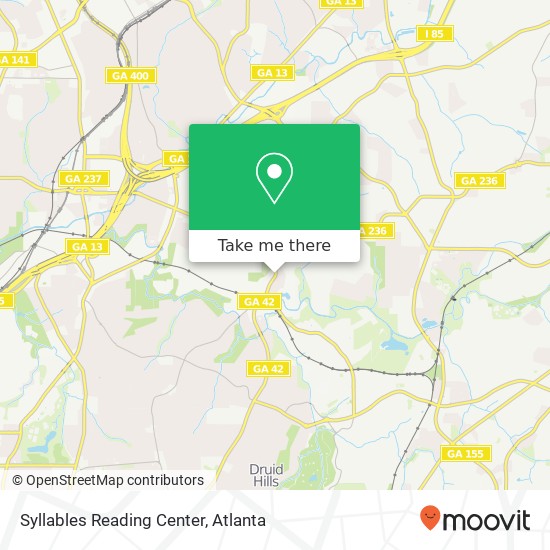Syllables Reading Center map