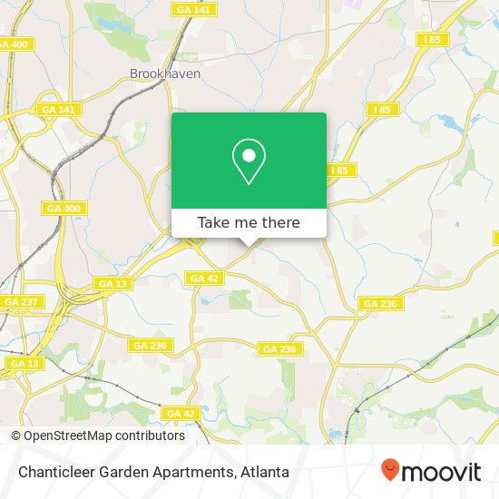 Chanticleer Garden Apartments map