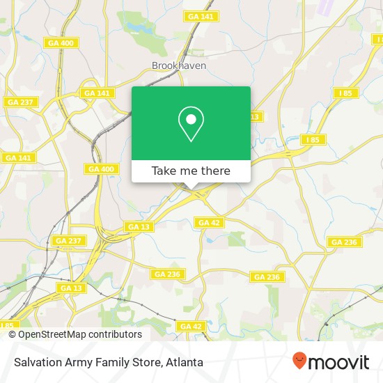 Mapa de Salvation Army Family Store