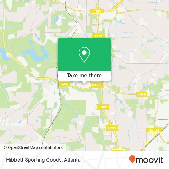 Mapa de Hibbett Sporting Goods