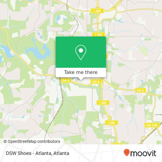 DSW Shoes - Atlanta map