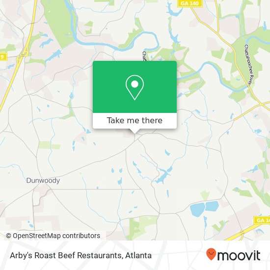 Mapa de Arby's Roast Beef Restaurants