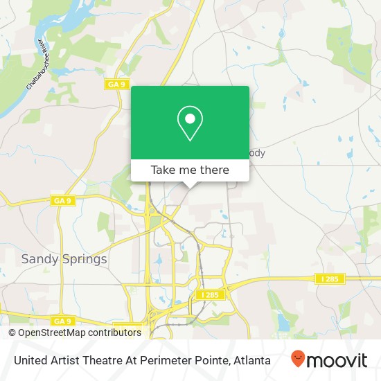 United Artist Theatre At Perimeter Pointe map