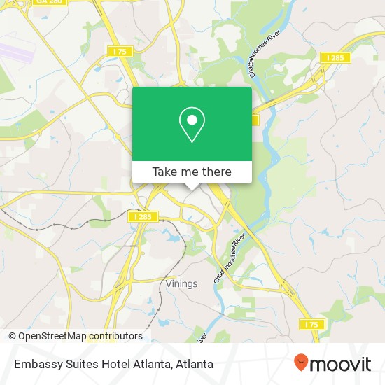 Embassy Suites Hotel Atlanta map