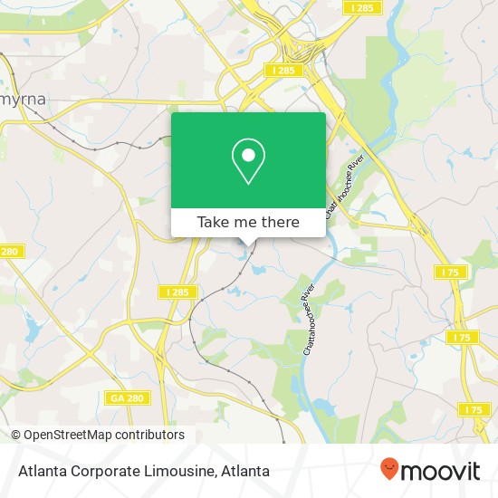 Mapa de Atlanta Corporate Limousine