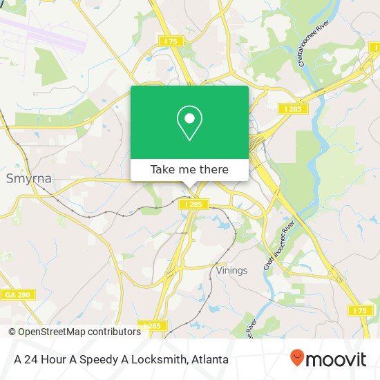 A 24 Hour A Speedy A Locksmith map