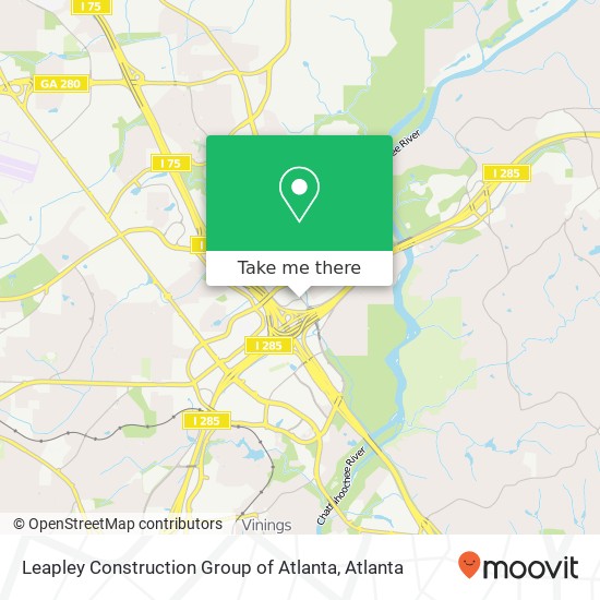 Leapley Construction Group of Atlanta map