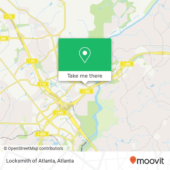 Locksmith of Atlanta map