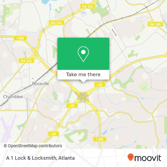 A 1 Lock & Locksmith map