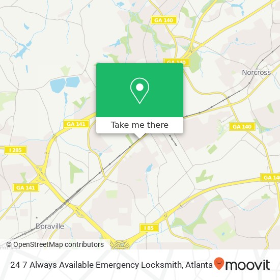 24 7 Always Available Emergency Locksmith map