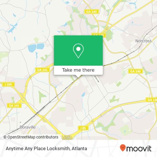 Mapa de Anytime Any Place Locksmith