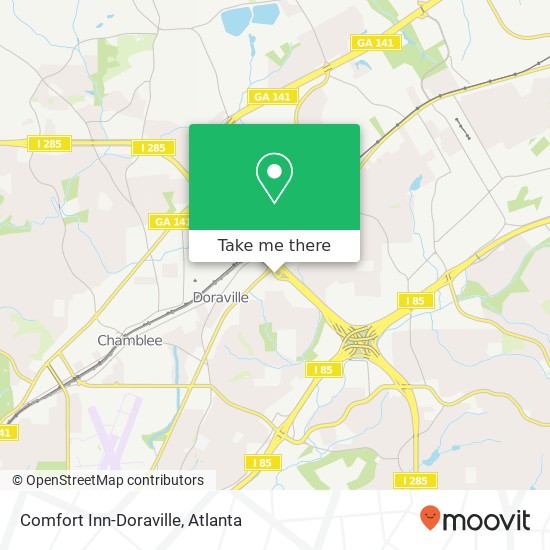 Mapa de Comfort Inn-Doraville