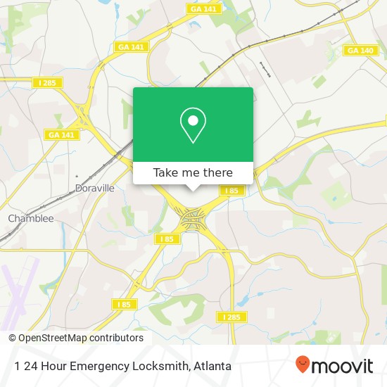 Mapa de 1 24 Hour Emergency Locksmith