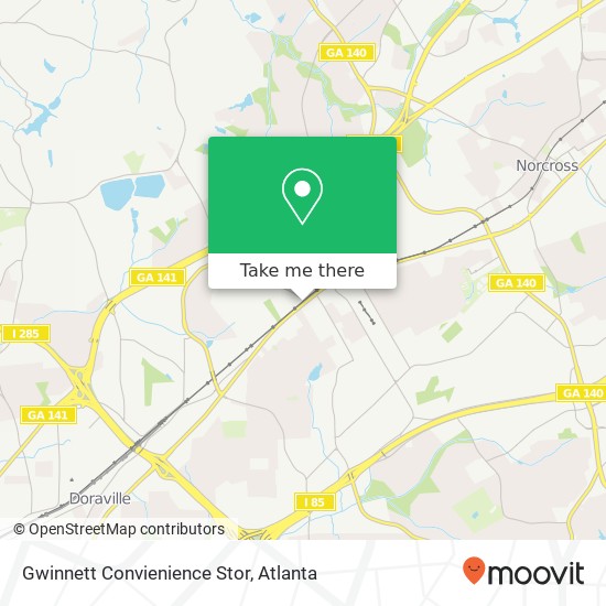 Mapa de Gwinnett Convienience Stor