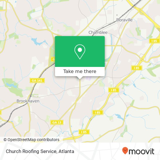 Mapa de Church Roofing Service