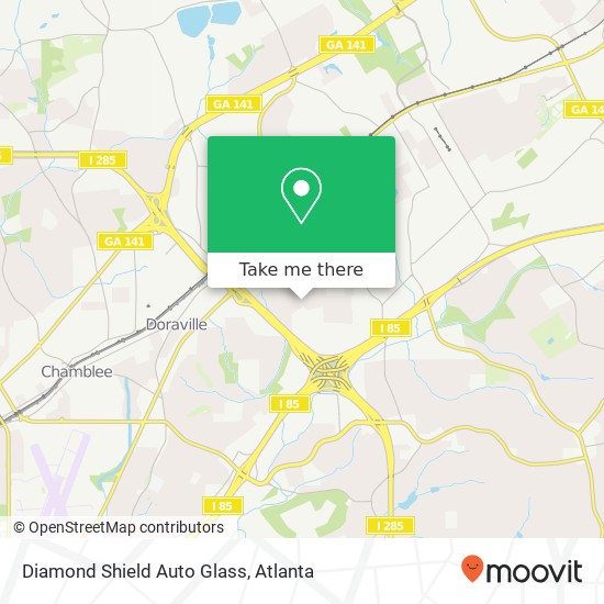 Mapa de Diamond Shield Auto Glass