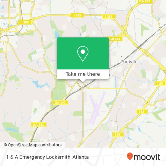 Mapa de 1 & A Emergency Locksmith