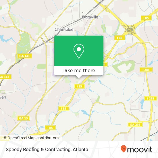 Mapa de Speedy Roofing & Contracting