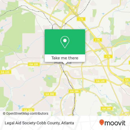 Legal Aid Society-Cobb County map