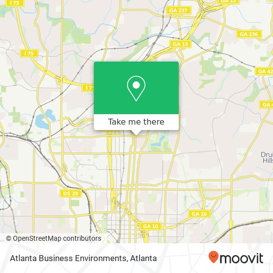 Atlanta Business Environments map