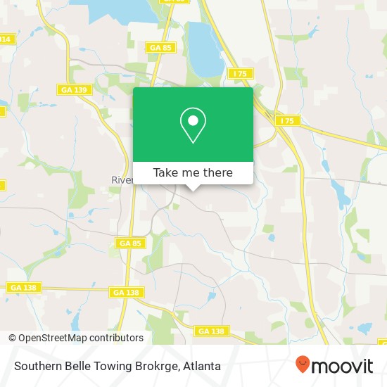 Southern Belle Towing Brokrge map