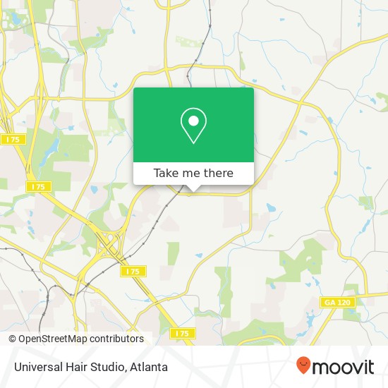 Universal Hair Studio map