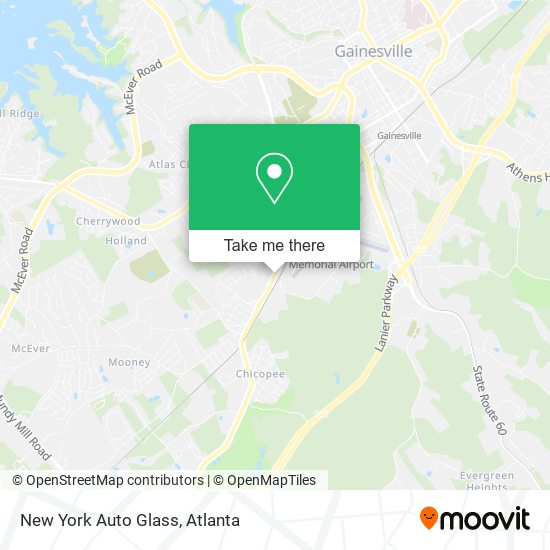 Mapa de New York Auto Glass