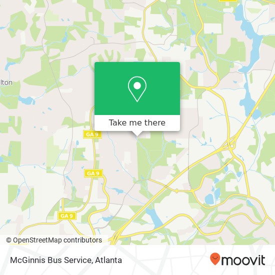 McGinnis Bus Service map