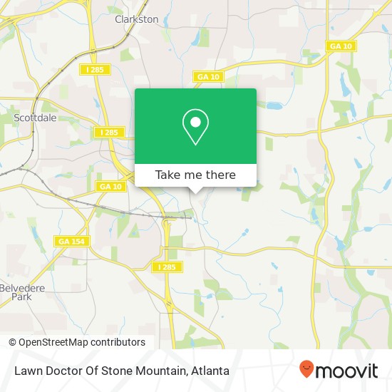 Lawn Doctor Of Stone Mountain map