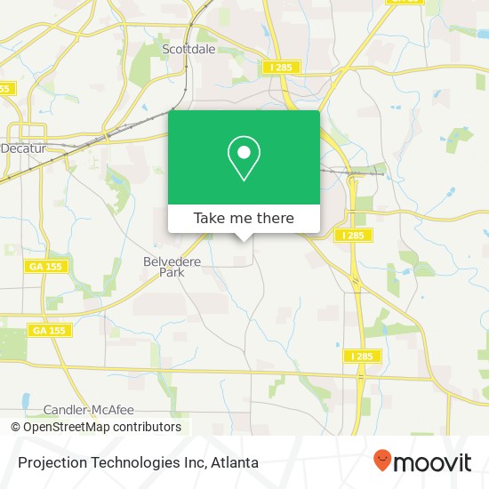 Mapa de Projection Technologies Inc