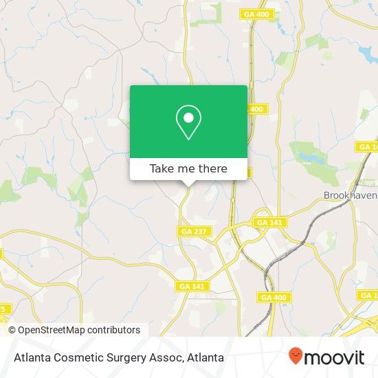 Atlanta Cosmetic Surgery Assoc map