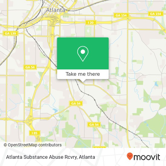 Atlanta Substance Abuse Rcvry map