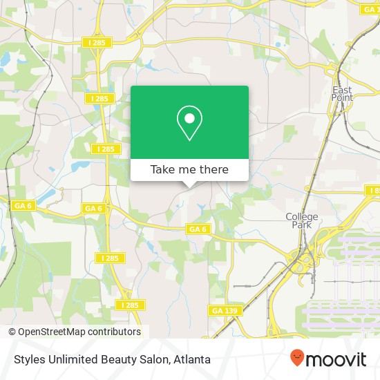 Mapa de Styles Unlimited Beauty Salon