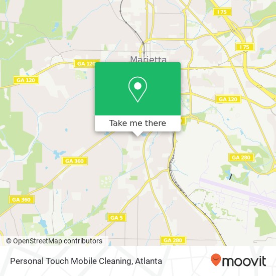 Personal Touch Mobile Cleaning map