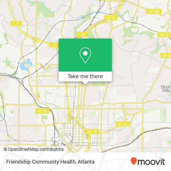 Mapa de Friendship Community Health