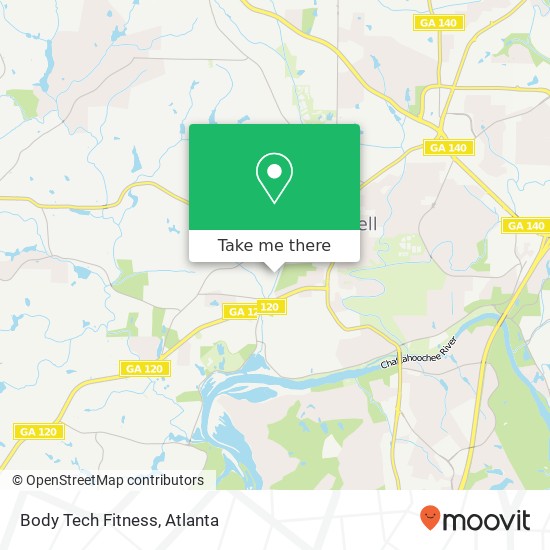 Body Tech Fitness map