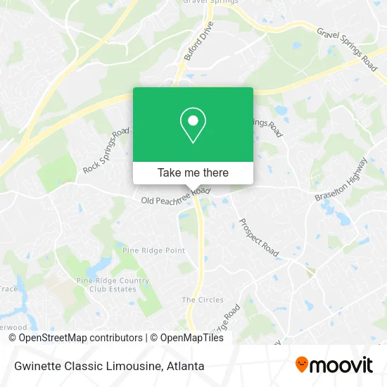 Gwinette Classic Limousine map