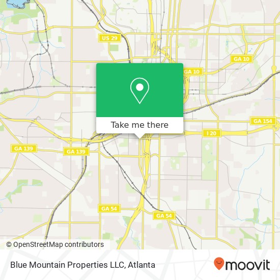 Mapa de Blue Mountain Properties LLC