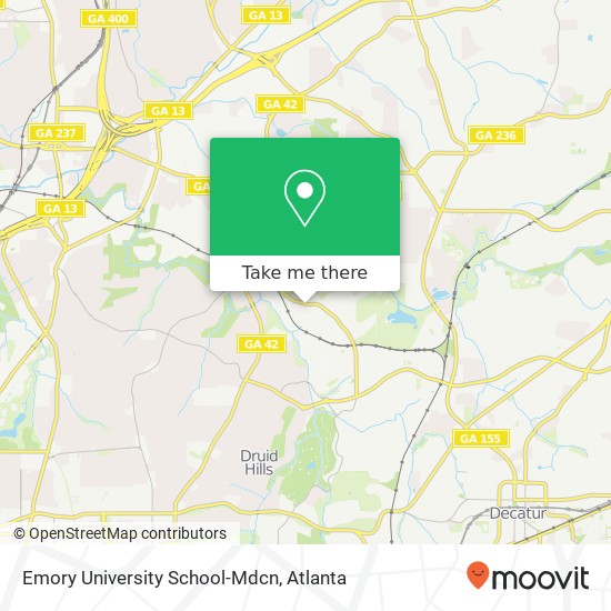 Emory University School-Mdcn map