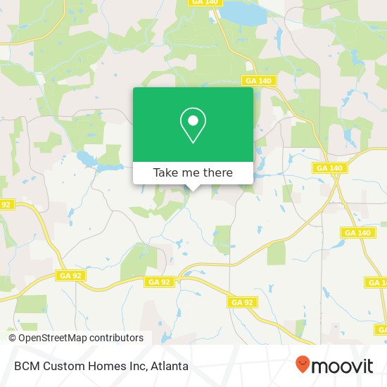 BCM Custom Homes Inc map