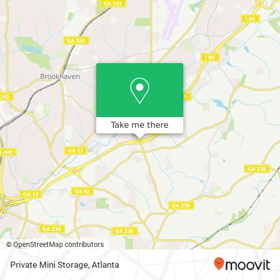 Mapa de Private Mini Storage