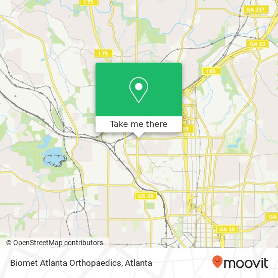 Biomet Atlanta Orthopaedics map