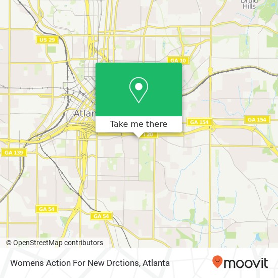 Mapa de Womens Action For New Drctions