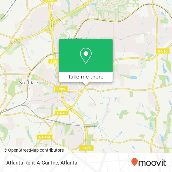 Mapa de Atlanta Rent-A-Car Inc